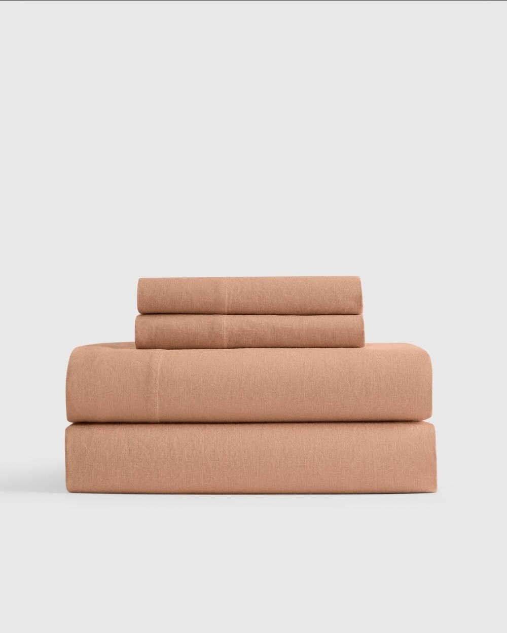 New Quince 100% European Flax Linen 4pc Sheet Set California King Latte $214MSRP